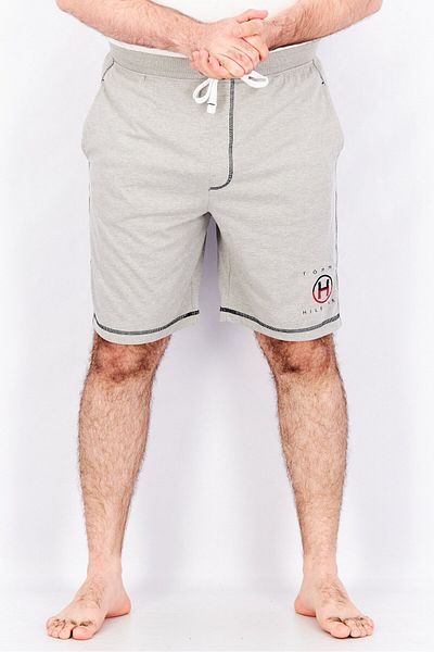 Tommy Hilfiger Men Brand Logo Drawstring Sleepwear Short, Grey