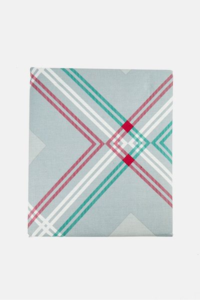 NAUTICA COMPETITION Double Checkered Bedsheet 228 x 274 cm, Cool Grey