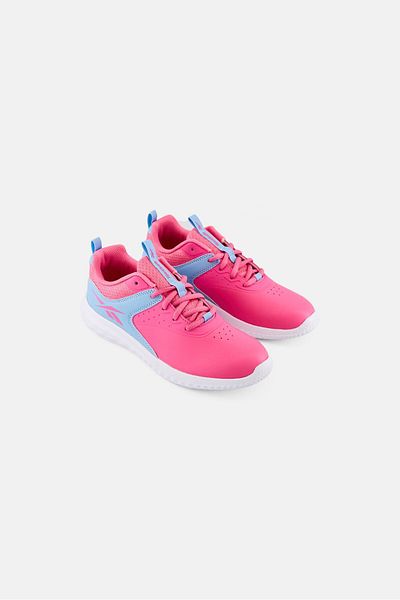 Reebok حذاء جري Rush Runner 4.0 SY برباط للبنات الصغار، وردي