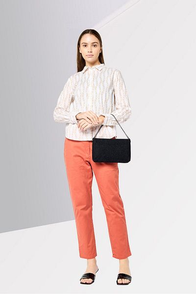 Gant Women Spread Collar Long Sleeve Allover Print Shirt, Multicolor