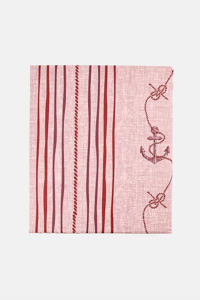 Nautica 3 Pieces Fair Water Allover Print Double Bedsheet With Pillow Case Set, Multicolour