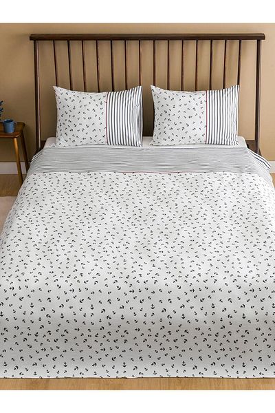 LC Waikiki Lcw Home Mixed Anchor Patterned Double Pique Set