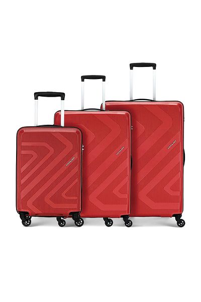 kamiliant KIZA 3 PCS SET (55 + 68 + 79 CM) HARD Luggage RED