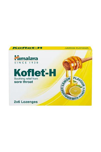 Himalaya معينات كوفليت-إتش بالليمون - عبوة من 12 قطعة