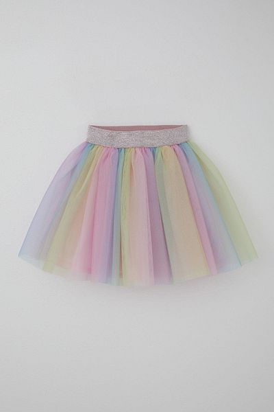 Breeze Girl's Tutu Skirt Colorful Tulle 5-10 Years, Mixed Color