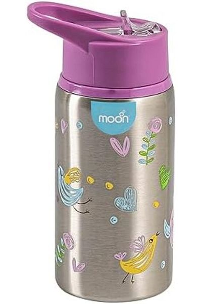 Moon Single Wall SS Sipper Bottle 90x75x182mm 530ml / 18oz-Purple