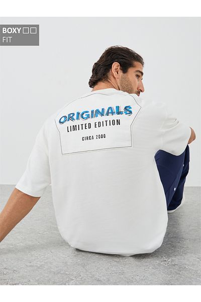 Styli Slogan Print Oversized Round Neck T-Shirt