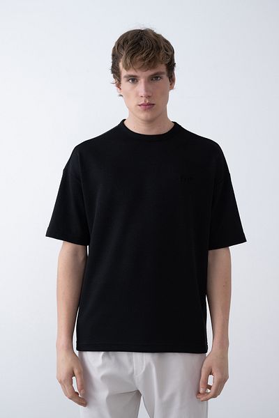 İLKCET MODA Ανδρικό μπλουζάκι Me Embroidery Oversize