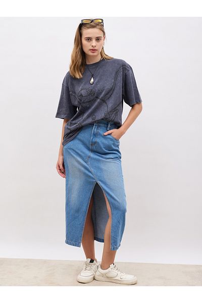 Styli Graphic Print Short Sleeve Oversized T-Shirt