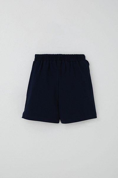 Breeze Girl's Shorts Skirt with Bow Accessory and Ruffles, Age 6-10, Navy Blue