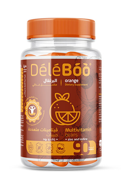 DeleBoo فيتامينات متعددة + زنك ويود برتقال 90 حبة