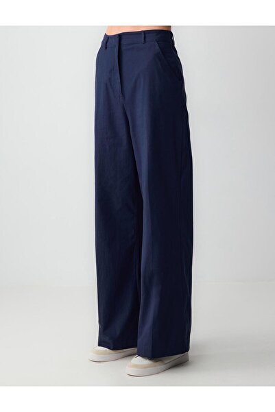 Jimmy Key Relaxed Fit High Waist Wide Leg Gabardine Pants