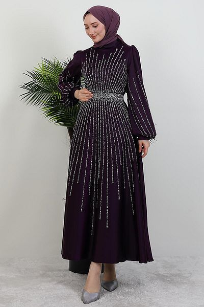 GİYZAMİLA Βραδινό φόρεμα Madame Giyza Μωβ
