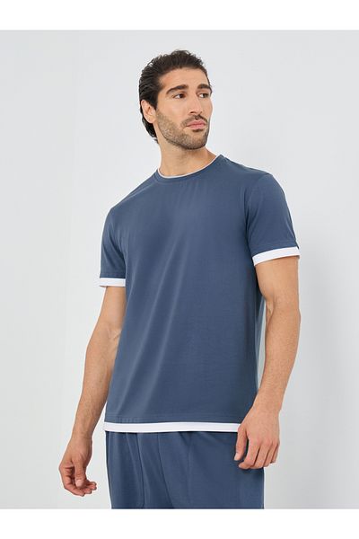 Styli Contrast Detail Regular Fit T-Shirt