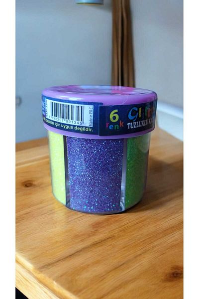 Hureggo Concept 6 Colors Mixed Neon Powder Glitter with Salt Shaker 6 Colors