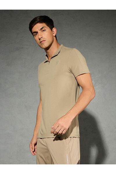 Technosport By Styli Solid Short Sleeve Stretch Polo T-Shirt