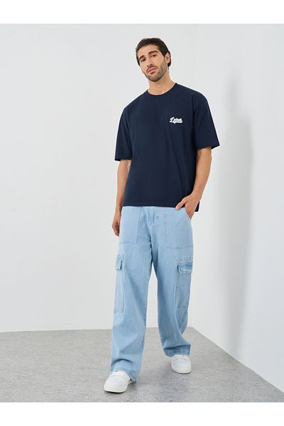 Styli Slogan Print Crew Neck Oversized T-Shirt