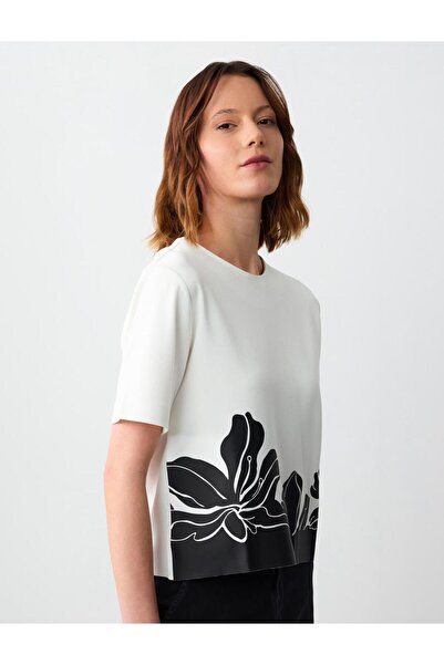 Jimmy Key Regular Fit Crew Neck White T-Shirt