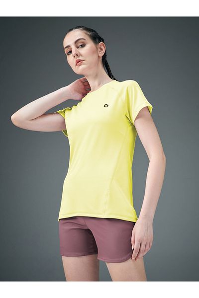 Technosport By Styli Solid Crew Neck Short Sleeve T-Shirt