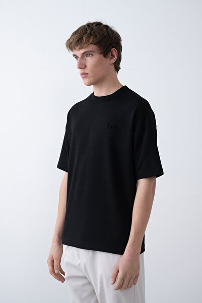 İLKCET MODA Ανδρικό μπλουζάκι Me Embroidery Oversize