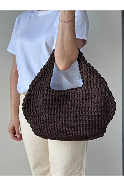 MSM El Yapımı Hasır Çanta, Bayram Hediyesi, Tatil Çantası, Kağıt İp, Örgü Omu...