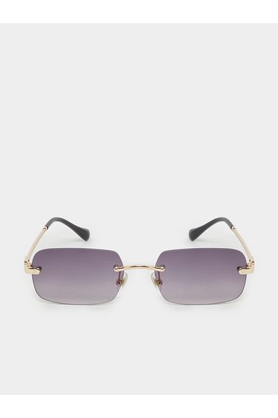 Styli Rimless Polarized Rectangle Sunglasses