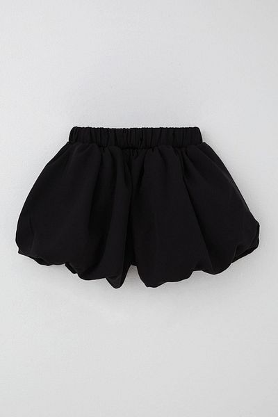 Breeze Girl's Skirt Look Balloon Shorts with Elastic Waist Detail 8-14 Years, Black
