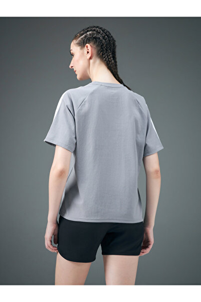 Technosport By Styli Graphic Print Crew Neck Stretch Crop T-Shirt