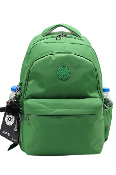 Bevitton 2200 Rucsac de școală zilnic din țesătură verde, rezistentă la apă, ghiozdan unisex