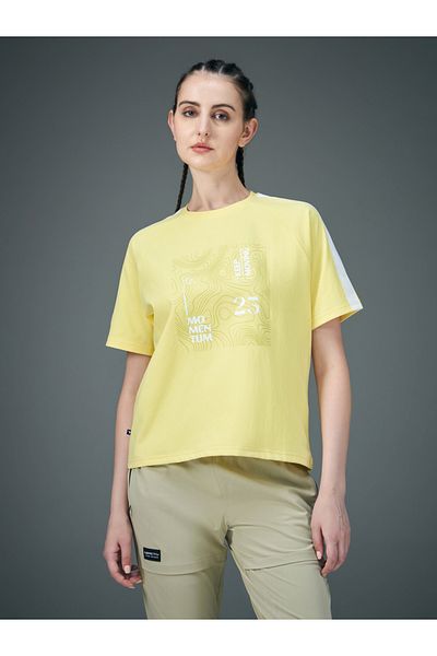 Technosport By Styli Women Graphic Print 4-Way Stretch Regular Fit T-Shirt