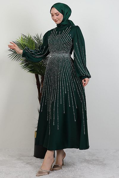 GİYZAMİLA Βραδινό φόρεμα Madame Giyza Emerald