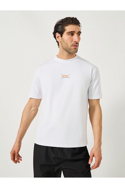 Styli Regular Fit Minimal Print Scuba T-Shirt