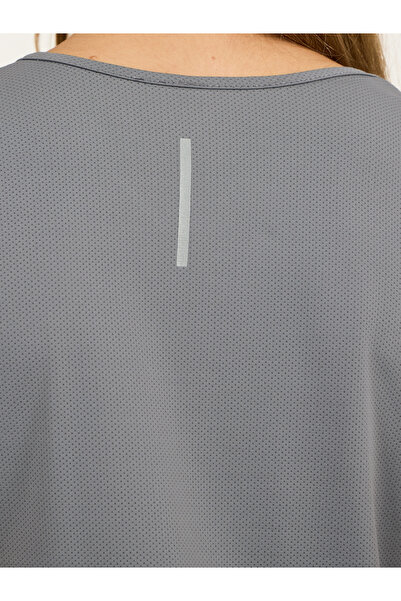 Styli Single Back Reflective Stripe V Neck Top