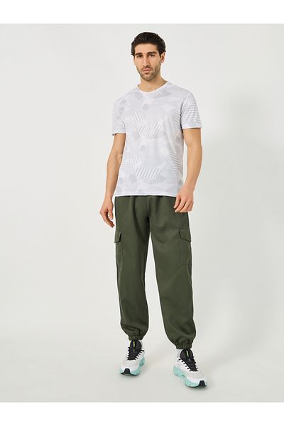 Styli Mid Rise Slim Fit Cargo Pants with Drawstring
