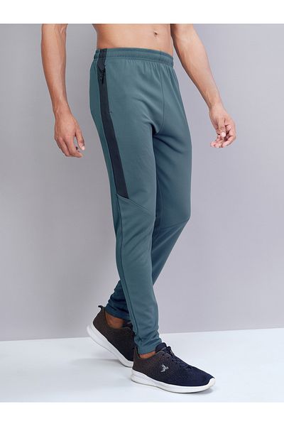 Technosport By Styli Men Solid Slim Fit Track Pants with TECHNO DRY