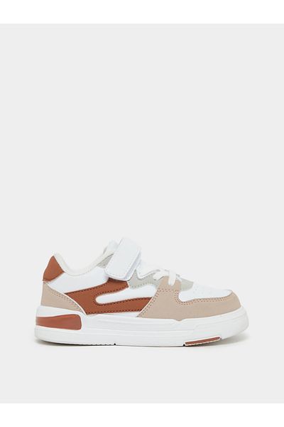 Styli Color Block Low Top Trainer Shoes with Velcro Closure