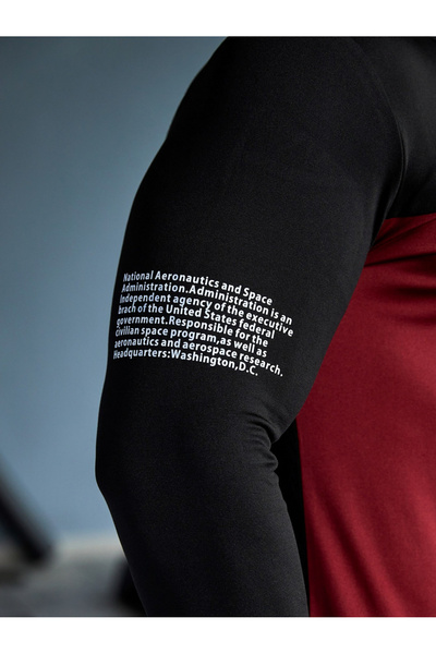 Take Two By Styli Color Block Long Sleeve Hooded T-Shirt