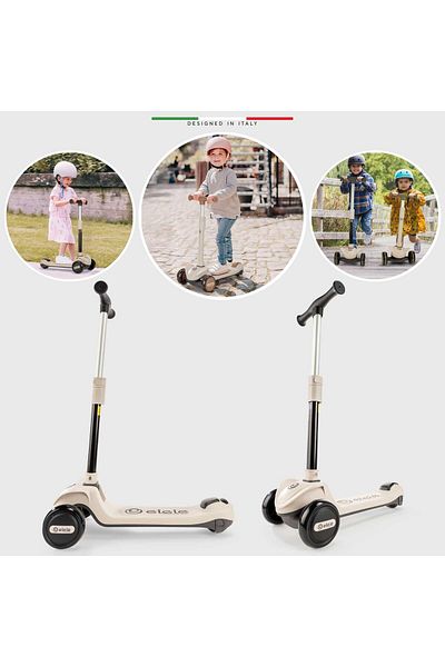 Elele Velocita 3 Wheel Kids Scooter Lighted Black