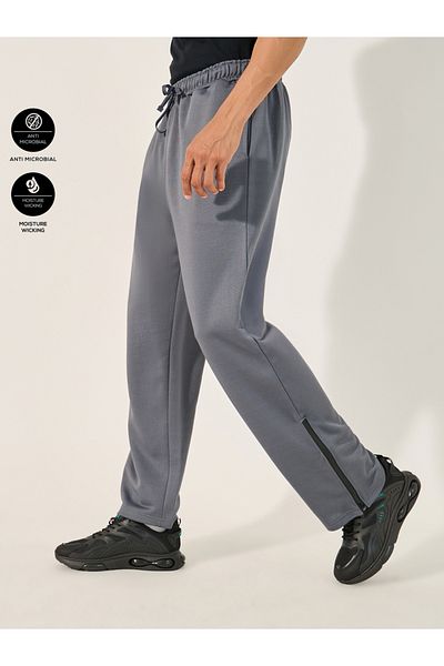 Styli Side Gusset Relaxed Track Pants with Zip Detail