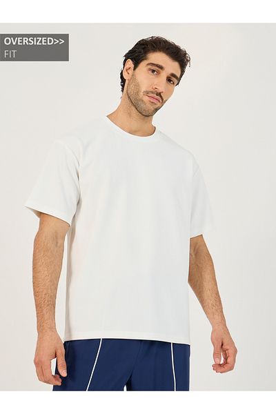 Styli Textured Knit Oversized Training T-Shirt