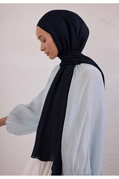 Fresh شال فيسكوز ناعم أزرق داكن