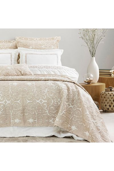 Schafer Home Amara Bedspread Duvet Cover Set 8 Pieces-Beige