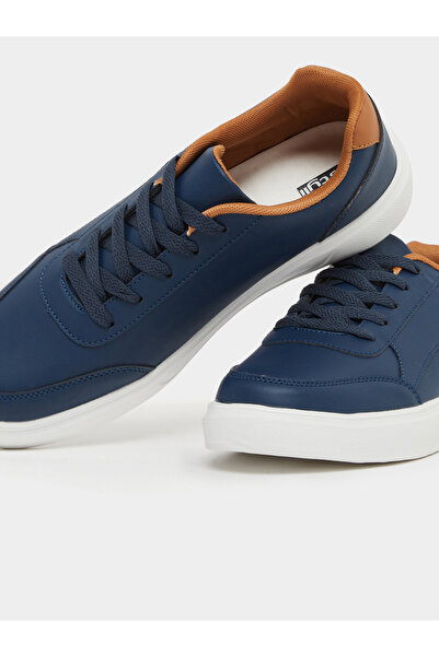 Styli Low Heel Platform Sole Lace Up Sneakers