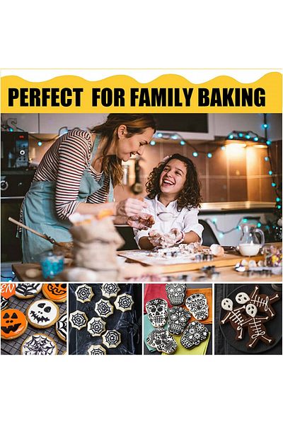 Powerful Set of 18 Powerful Halloween cake molds, stainless steel, silver
