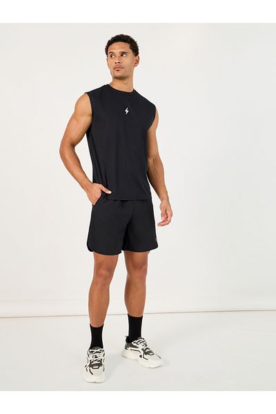 Styli Relaxed Fit Workout Active Tank with Minimal Print