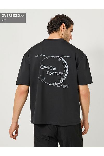 Styli Graphic Print Oversized Scuba T-Shirt