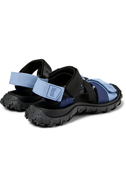 CAMPER Women's Blue Colorblock Comfy Sole Daily Sandals with Hook And Loop Back Strap DriftTrail