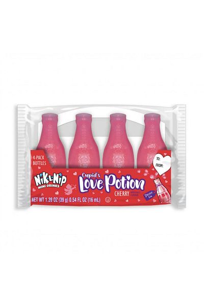 Nik L Nip Nik-L-Nip Candy Cherry Flavor Wax Bottles "Cupids Love Potion"