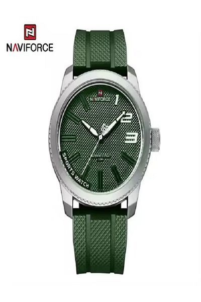 Naviforce Silicone Band Sport Waterproof Watches for Men Casual Quartz Wristwatch Shockproof Design Male Clock