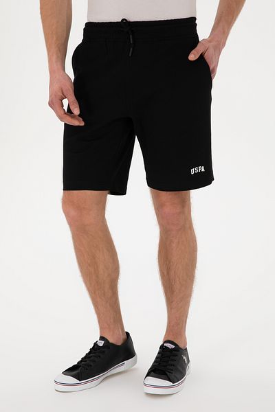 U.S. Polo Assn. شورت محبوك أسود للرجال 50305933-VR046